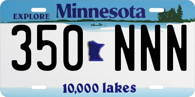MN license plate 350NNN