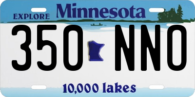 MN license plate 350NNO