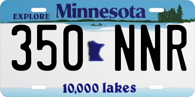 MN license plate 350NNR
