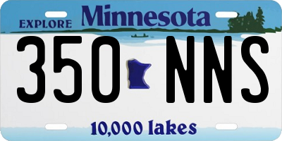 MN license plate 350NNS