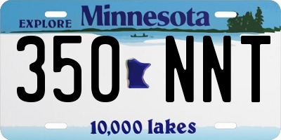 MN license plate 350NNT