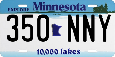 MN license plate 350NNY