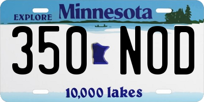 MN license plate 350NOD