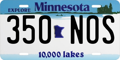 MN license plate 350NOS