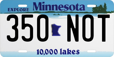 MN license plate 350NOT