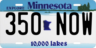 MN license plate 350NOW