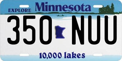 MN license plate 350NUU