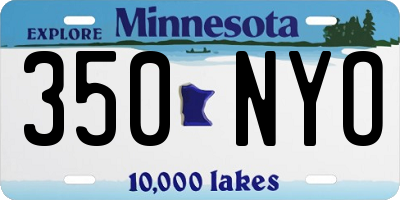 MN license plate 350NYO