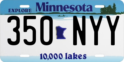 MN license plate 350NYY