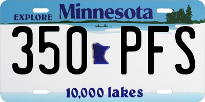 MN license plate 350PFS