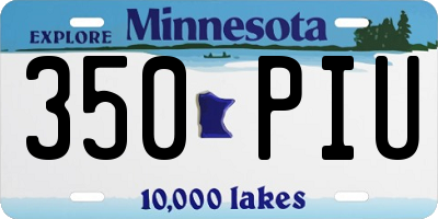MN license plate 350PIU