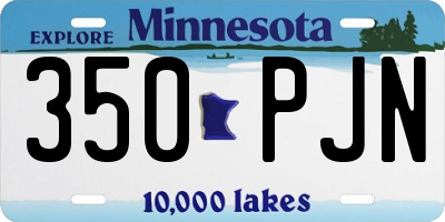 MN license plate 350PJN