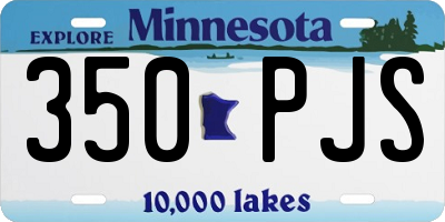MN license plate 350PJS