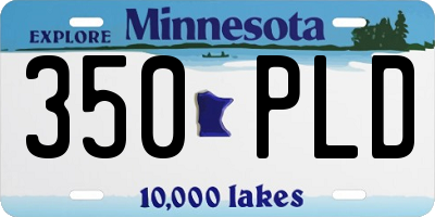 MN license plate 350PLD