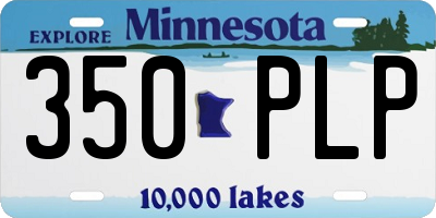 MN license plate 350PLP