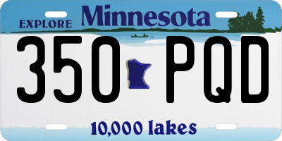 MN license plate 350PQD