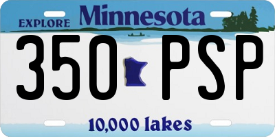 MN license plate 350PSP