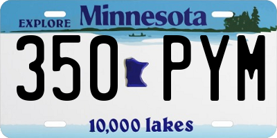 MN license plate 350PYM