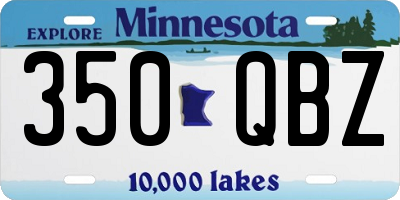 MN license plate 350QBZ