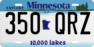 MN license plate 350QRZ