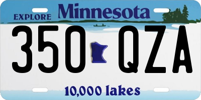 MN license plate 350QZA