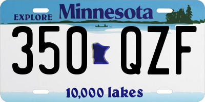 MN license plate 350QZF