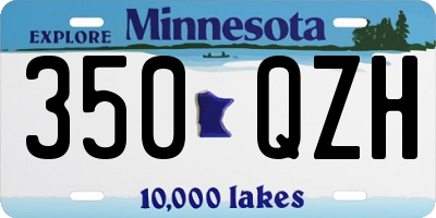 MN license plate 350QZH