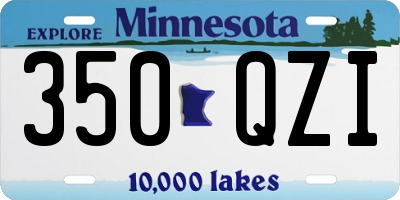 MN license plate 350QZI