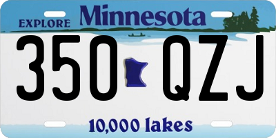 MN license plate 350QZJ