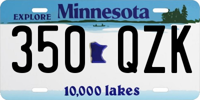 MN license plate 350QZK