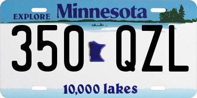 MN license plate 350QZL