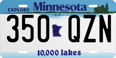 MN license plate 350QZN