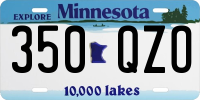 MN license plate 350QZO
