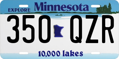 MN license plate 350QZR