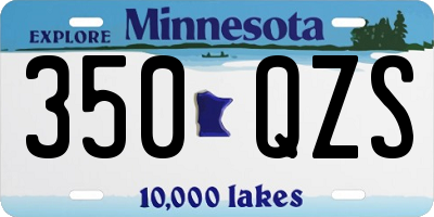 MN license plate 350QZS