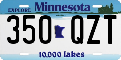 MN license plate 350QZT