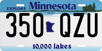 MN license plate 350QZU