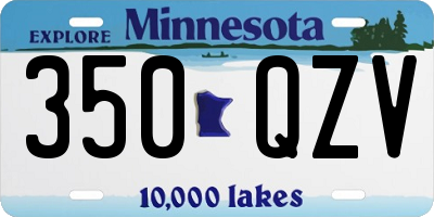 MN license plate 350QZV