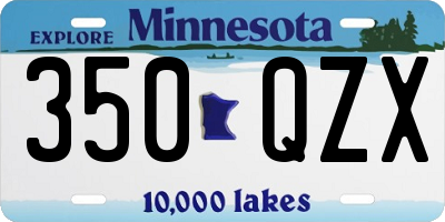 MN license plate 350QZX