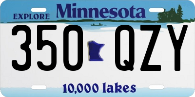 MN license plate 350QZY