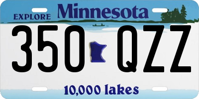 MN license plate 350QZZ