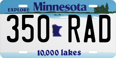 MN license plate 350RAD