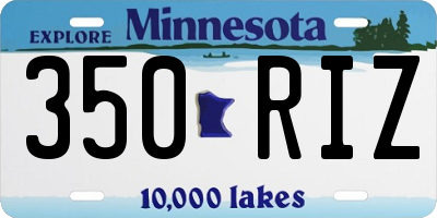 MN license plate 350RIZ