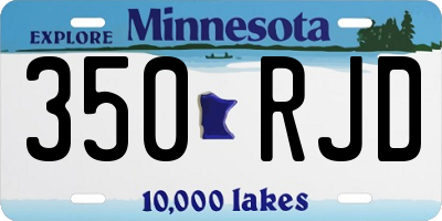 MN license plate 350RJD