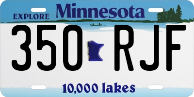 MN license plate 350RJF