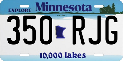 MN license plate 350RJG