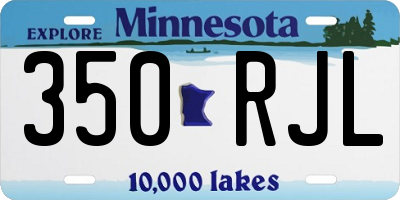 MN license plate 350RJL
