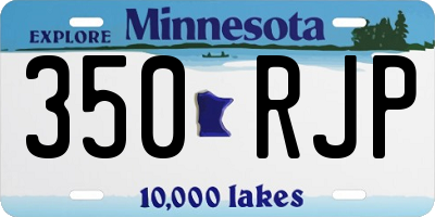 MN license plate 350RJP