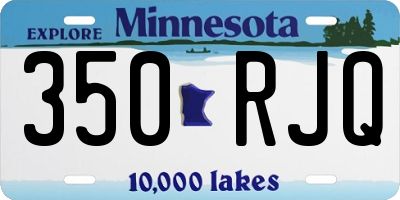 MN license plate 350RJQ