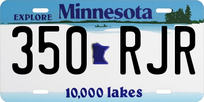 MN license plate 350RJR
